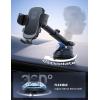 Lamicall Car Phone Holder [3-in-1 Pro Version Suction Cup] 360° Rotation Phone Holders for Your Car [Metal Hook] Cell Phone Car Mount Dashboard Vent Windshield for iPhone 17 16 15 Pro Max Smartphone(NEW Upgraded – Lucite black)