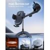 Lamicall Car Phone Holder [3-in-1 Pro Version Suction Cup] 360° Rotation Phone Holders for Your Car [Metal Hook] Cell Phone Car Mount Dashboard Vent Windshield for iPhone 17 16 15 Pro Max Smartphone(Black)