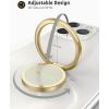Lamicall Cell Phone Ring Holder Stand – Phone Finger Gip Kickstand, 360° Rotation Polished Metal Grip for Magnetic Car Mount, Fit for iPhone 17/16/15/14 Pro Max Air, Android Smartphone Accessories(Gold)
