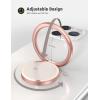 Lamicall Cell Phone Ring Holder Stand – Phone Finger Gip Kickstand, 360° Rotation Polished Metal Grip for Magnetic Car Mount, Fit for iPhone 17/16/15/14 Pro Max Air, Android Smartphone Accessories(Rose Gold)