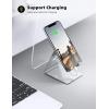 Lamicall Cell Phone Stand, Desk Phone Holder Cradle, Compatible with Phone 12 Mini 11 Pro Xs Max XR X 8 7 6 Plus SE, All Smartphones Charging Dock, Office Desktop Accessories – Silver(Sliver)