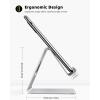 Lamicall Cell Phone Stand, Desk Phone Holder Cradle, Compatible with Phone 12 Mini 11 Pro Xs Max XR X 8 7 6 Plus SE, All Smartphones Charging Dock, Office Desktop Accessories – Silver(Sliver)