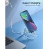 Lamicall Cell Phone Stand, Desk Phone Holder Cradle, Compatible with Phone 12 Mini 11 Pro Xs Max XR X 8 7 6 Plus SE, All Smartphones Charging Dock, Office Desktop Accessories – Silver(clear)