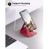 Lamicall Cell Phone Stand, Desk Phone Holder Cradle, Compatible with Phone 12 Mini 11 Pro Xs Max XR X 8 7 6 Plus SE, All Smartphones Charging Dock, Office Desktop Accessories – Silver(d-red)