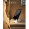 Lamicall Cell Phone Stand, Desk Phone Holder Cradle, Compatible with Phone 12 Mini 11 Pro Xs Max XR X 8 7 6 Plus SE, All Smartphones Charging Dock, Office Desktop Accessories – Silver(Sliver)