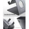 Lamicall Cell Phone Stand, Desk Phone Holder Cradle, Compatible with Phone 12 Mini 11 Pro Xs Max XR X 8 7 6 Plus SE, All Smartphones Charging Dock, Office Desktop Accessories – Silver(grey)
