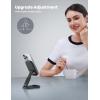 Lamicall Cell Phone Stand for Desk – [Height Adjustable] Foldable Mobile Phone Holder, Portable Stand for iPhone 17 16 15 14 13 12 11 Pro Max Plus Air, Galaxy S25 S24, Telephone, Office Accessories(1-Black)