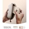 Lamicall Cell Phone Stand for Desk – [Height Adjustable] Foldable Mobile Phone Holder, Portable Stand for iPhone 17 16 15 14 13 12 11 Pro Max Plus Air, Galaxy S25 S24, Telephone, Office Accessories(Khaki)