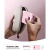 Lamicall Cell Phone Stand for Desk – [Height Adjustable] Foldable Mobile Phone Holder, Portable Stand for iPhone 17 16 15 14 13 12 11 Pro Max Plus Air, Galaxy S25 S24, Telephone, Office Accessories(Pink)