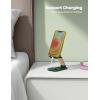Lamicall Cell Phone Stand for Desk – [Height Adjustable] Foldable Mobile Phone Holder, Portable Stand for iPhone 17 16 15 14 13 12 11 Pro Max Plus Air, Galaxy S25 S24, Telephone, Office Accessories(Dark Green)