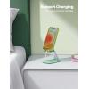 Lamicall Cell Phone Stand for Desk – [Height Adjustable] Foldable Mobile Phone Holder, Portable Stand for iPhone 17 16 15 14 13 12 11 Pro Max Plus Air, Galaxy S25 S24, Telephone, Office Accessories(Light Green)