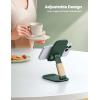 Lamicall Cell Phone Stand for Desk – [Height Adjustable] Foldable Mobile Phone Holder, Portable Stand for iPhone 17 16 15 14 13 12 11 Pro Max Plus Air, Galaxy S25 S24, Telephone, Office Accessories(Dark Green)