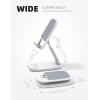 Lamicall Cell Phone Stand for Desk – [Height Adjustable] Foldable Mobile Phone Holder, Portable Stand for iPhone 17 16 15 14 13 12 11 Pro Max Plus Air, Galaxy S25 S24, Telephone, Office Accessories(1-White)