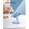 Lamicall Cell Phone Stand for Desk – [Height Adjustable] Foldable Mobile Phone Holder, Portable Stand for iPhone 17 16 15 14 13 12 11 Pro Max Plus Air, Galaxy S25 S24, Telephone, Office Accessories(Blue)