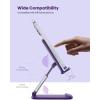 Lamicall Cell Phone Stand for Desk – [Height Adjustable] Foldable Mobile Phone Holder, Portable Stand for iPhone 17 16 15 14 13 12 11 Pro Max Plus Air, Galaxy S25 S24, Telephone, Office Accessories(Dark Purple)