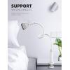 Lamicall Gooseneck Phone Holder for Bed – Cell Phone Mount Clamp Clip, Flexible Long Arm, Overhead Mount for Desk Headboard Bedside, for iPhone Air 17 Pro Max, 16 Pro Max, 15, 14 & 4-7″ Phone(White)