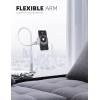 Lamicall Gooseneck Phone Holder for Bed – Cell Phone Mount Clamp Clip, Flexible Long Arm, Overhead Mount for Desk Headboard Bedside, for iPhone Air 17 Pro Max, 16 Pro Max, 15, 14 & 4-7″ Phone(White)