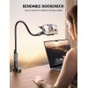 Lamicall Gooseneck Phone Holder for Bed – Cell Phone Mount Clamp Clip, Flexible Long Arm, Overhead Mount for Desk Headboard Bedside, for iPhone Air 17 Pro Max, 16 Pro Max, 15, 14 & 4-7″ Phone(Black)