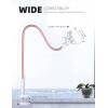 Lamicall Gooseneck Phone Holder for Bed – Cell Phone Mount Clamp Clip, Flexible Long Arm, Overhead Mount for Desk Headboard Bedside, for iPhone Air 17 Pro Max, 16 Pro Max, 15, 14 & 4-7″ Phone(Rose Gold)