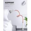 Lamicall Gooseneck Phone Holder for Bed – Cell Phone Mount Clamp Clip, Flexible Long Arm, Overhead Mount for Desk Headboard Bedside, for iPhone Air 17 Pro Max, 16 Pro Max, 15, 14 & 4-7″ Phone(Rose Gold)