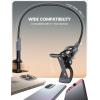 Lamicall Gooseneck Phone Holder for Bed – Cell Phone Mount Clamp Clip, Flexible Long Arm, Overhead Mount for Desk Headboard Bedside, for iPhone Air 17 Pro Max, 16 Pro Max, 15, 14 & 4-7″ Phone(Black)