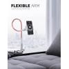 Lamicall Gooseneck Phone Holder for Bed – Cell Phone Mount Clamp Clip, Flexible Long Arm, Overhead Mount for Desk Headboard Bedside, for iPhone Air 17 Pro Max, 16 Pro Max, 15, 14 & 4-7″ Phone(Rose Gold)