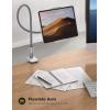 Lamicall Gooseneck Tablet Holder, Tablet Stand : Flexible Arm Clip Tablet Mount Compatible with iPad mini Pro Air, Kindle, Switch, Galaxy Tabs, More 4.7-10.5″ Devices – Gray(Gray)