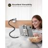 Lamicall Gooseneck Tablet Holder, Tablet Stand : Flexible Arm Clip Tablet Mount Compatible with iPad mini Pro Air, Kindle, Switch, Galaxy Tabs, More 4.7-10.5″ Devices – Gray(Black)