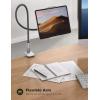 Lamicall Gooseneck Tablet Holder, Tablet Stand : Flexible Arm Clip Tablet Mount Compatible with iPad mini Pro Air, Kindle, Switch, Galaxy Tabs, More 4.7-10.5″ Devices – Gray(Black)