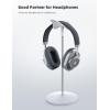 Lamicall Headphone Stand, Desktop Headset Holder – Desk Earphone Stand, for All Headsets Such as Airpods Max, HyperX Gaming Headphones, Beats/Sennheiser Music Headphones – Black(White)