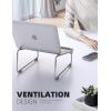 Lamicall Laptop Stand for Desk – Aluminum and Walnut Desktop Notebook Stand Holder, Ergonomic Laptops Holder for MacBook Air/Pro, Dell, Hp, Msi, Asus, Acer, Chromebook, Surface Pro and 10-16” Laptop(Sliver)