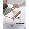 Lamicall Laptop Stand for Desk – Aluminum and Walnut Desktop Notebook Stand Holder, Ergonomic Laptops Holder for MacBook Air/Pro, Dell, Hp, Msi, Asus, Acer, Chromebook, Surface Pro and 10-16” Laptop(Sliver)