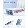 Lamicall Magnetic Phone Grip for MagSafe Accessories – 2025 [Upgraded Strong Magnet] Finger Ring Holder, 1s Snap Pop Grip Socket Stand, Mag Safe Kickstand Accessories for iPhone 16 Pro Max, Androids(Pure White)