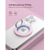 Lamicall Magnetic Phone Grip for MagSafe Accessories – 2025 [Upgraded Strong Magnet] Finger Ring Holder, 1s Snap Pop Grip Socket Stand, Mag Safe Kickstand Accessories for iPhone 16 Pro Max, Androids(Pastel Pink)