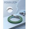Lamicall Magnetic Phone Ring Grip Holder Compatible for Magsafe, [Upgraded Strong Magnet] Finger Ring Holder, Pop Grip Socket Stand, Mag Safe Kickstand Accessories for iPhone 17 Pro Max, Dark Green(Dark Green)