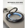 Lamicall Magnetic Phone Ring Grip for MagSafe – [4.4lbs Ultra Magnet] Finger Holder, Father’s Day for Father, 360° Metal Gear Hinge Ring Stand for iPhone 16 15 14 Pro Max, Cases, Mag Safe Accessories(Crystal Black)
