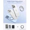 Lamicall Magnetic Phone Ring Grip for MagSafe – [4.4lbs Ultra Magnet] Finger Holder, Father’s Day for Father, 360° Metal Gear Hinge Ring Stand for iPhone 16 15 14 Pro Max, Cases, Mag Safe Accessories(Pretty Silver)