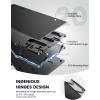 Lamicall Minimalist Metal Wallet for Men – [Mechanical Hinges][15-20 Cards] Slim Wallets, Credit Card Holder, Money Clip & Cash Strap, RFID, Thin, Gift for Men, Stocking Stuffers, Christmas Gifts(Black – CLIP&STRAP)