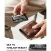 Lamicall Minimalist Metal Wallet for Men – [Mechanical Hinges][15-20 Cards] Slim Wallets, Credit Card Holder, Money Clip & Cash Strap, RFID, Thin, Gift for Men, Stocking Stuffers, Christmas Gifts(Carbon Fiber – CLIP&STRAP)