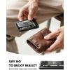 Lamicall Minimalist Metal Wallet for Men – [Mechanical Hinges][15-20 Cards] Slim Wallets, Credit Card Holder, Money Clip & Cash Strap, RFID, Thin, Gift for Men, Stocking Stuffers, Christmas Gifts(Black – CLIP&STRAP)