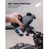 Lamicall Motorcycle Phone Mount, Bike Phone Holder – [Metal Lock] Upgrade Quick Install Handlebar Clip for Bicycle Scooter, Cell Phone Clamp for iPhone 17 16 15 Pro Max, Galaxy, 4.7-6.8″ Phones(Blue)