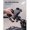Lamicall Motorcycle Phone Mount, Bike Phone Holder – [Metal Lock] Upgrade Quick Install Handlebar Clip for Bicycle Scooter, Cell Phone Clamp for iPhone 17 16 15 Pro Max, Galaxy, 4.7-6.8″ Phones(Red)