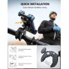 Lamicall Motorcycle Phone Mount, Bike Phone Holder – [Metal Lock] Upgrade Quick Install Handlebar Clip for Bicycle Scooter, Cell Phone Clamp for iPhone 17 16 15 Pro Max, Galaxy, 4.7-6.8″ Phones(Blue)