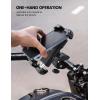 Lamicall Motorcycle Phone Mount, Bike Phone Holder – [Metal Lock] Upgrade Quick Install Handlebar Clip for Bicycle Scooter, Cell Phone Clamp for iPhone 17 16 15 Pro Max, Galaxy, 4.7-6.8″ Phones(Black)