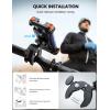 Lamicall Motorcycle Phone Mount, Bike Phone Holder – [Metal Lock] Upgrade Quick Install Handlebar Clip for Bicycle Scooter, Cell Phone Clamp for iPhone 17 16 15 Pro Max, Galaxy, 4.7-6.8″ Phones(Orange)
