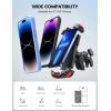 Lamicall Motorcycle Phone Mount, Bike Phone Holder – [Metal Lock] Upgrade Quick Install Handlebar Clip for Bicycle Scooter, Cell Phone Clamp for iPhone 17 16 15 Pro Max, Galaxy, 4.7-6.8″ Phones(Red)