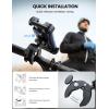 Lamicall Motorcycle Phone Mount, Bike Phone Holder – [Metal Lock] Upgrade Quick Install Handlebar Clip for Bicycle Scooter, Cell Phone Clamp for iPhone 17 16 15 Pro Max, Galaxy, 4.7-6.8″ Phones(Black)