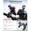 Lamicall Motorcycle Phone Mount, Bike Phone Holder – [Metal Lock] Upgrade Quick Install Handlebar Clip for Bicycle Scooter, Cell Phone Clamp for iPhone 17 16 15 Pro Max, Galaxy, 4.7-6.8″ Phones(Red)