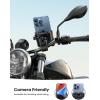 Lamicall Motorcycle Phone Mount Holder – [Camera Friendly] [1s Lock] Bike Phone Holder Handlebar Clamp, Bicycle Scooter Phone Clip, for iPhone Air, 17, 16, 15 Pro Max, Galaxy S25 Ultra, 4.7-7″ Phones(Orange)