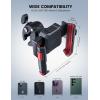 Lamicall Motorcycle Phone Mount Holder – [Camera Friendly] [1s Lock] Bike Phone Holder Handlebar Clamp, Bicycle Scooter Phone Clip, for iPhone Air, 17, 16, 15 Pro Max, Galaxy S25 Ultra, 4.7-7″ Phones(Red)